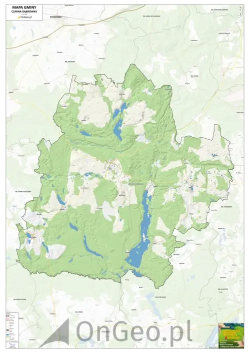 Mapa gminy Czarna Dąbrówka